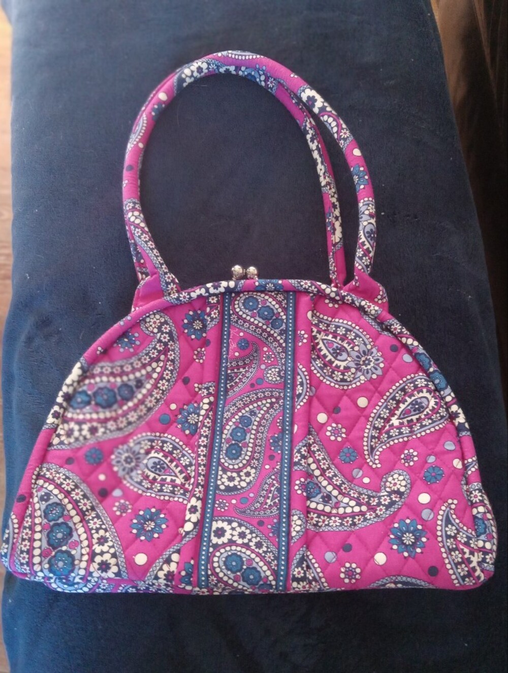Vera Bradley "Eloise" Shoulder Bag in Boysenberry Paisley